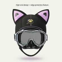 Load image into Gallery viewer, 3mm Neoprene Cat Ears Swimming Cap Diving Hood Waterproof Women Wetsuit Hat For Snorkeling Surfing Water Sports Swimming Supplies