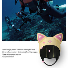 Load image into Gallery viewer, 3mm Neoprene Cat Ears Swimming Cap Diving Hood Waterproof Women Wetsuit Hat For Snorkeling Surfing Water Sports Swimming Supplies