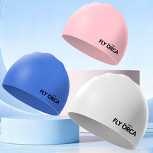 Load image into Gallery viewer, Silicone Waterproof Swimming Cap Solid Color Enlarged Swimming Cap Bathing Caps Beach Swimming Snorkeling Suits Supplies