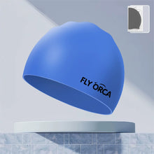 Load image into Gallery viewer, Silicone Waterproof Swimming Cap Solid Color Enlarged Swimming Cap Bathing Caps Beach Swimming Snorkeling Suits Supplies
