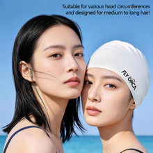 Load image into Gallery viewer, Silicone Waterproof Swimming Cap Solid Color Enlarged Swimming Cap Bathing Caps Beach Swimming Snorkeling Suits Supplies