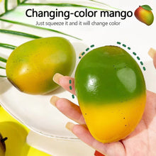Load image into Gallery viewer, Color Changing Fruit Slow Rebound Squeeze Toy Mango Adult Stress Relief Fidget Toy Decompression Toy