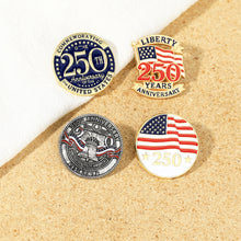 Load image into Gallery viewer, US 250th Anniversary Alloy Brooch Patriotic Commemorative Lapel Pin Clothing Accessories Jewelry Gift