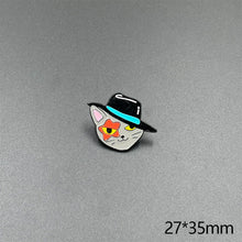 Load image into Gallery viewer, Cute Animal Enamel Pin Fox Cat Dinosaur Frog Lapel Badge Bag Clothing Accessory Garmnt DIY Supplies Gift