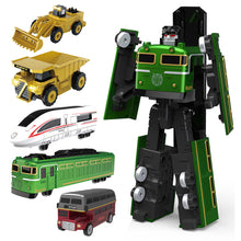 Load image into Gallery viewer, Alloy Transforming Robot Toy for Boys 2-in-1 Convertible Train Construction Vehicle Deformation Car Action Figure Diecast Gift Kids