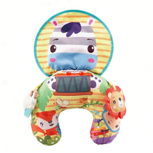 Load image into Gallery viewer, Baby Tummy Time Pillow Montessori Sensory Training Pillow with Teether Rattle for Newborn 0-12 Months