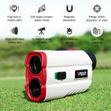 Load image into Gallery viewer, Portable Golf Laser Rangefinder High Precision Course Distance Meter Long Range Telescope Measuring Device Golf Accessories