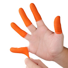 Load image into Gallery viewer, 100PCS Orange Speckled Rubber Anti-Slip Finger Cots Thickened Wear-Resistant Disposable Protective Sleeves Industrial Labor Protection Gear