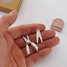 Load image into Gallery viewer, Mini Thread Snips with Protective Cover and Clip Hook Portable Safety Spring Sewing Scissors for Handicraft Practical Small Tool