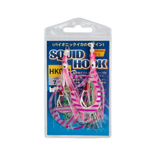 Load image into Gallery viewer, 2PCS Bionic Squid Jigging Hook High Carbon Steel Double Hook with PE Wired UV Glow Assist Gang Hook Sea and Boat Fishing Tackle