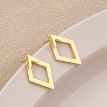 Load image into Gallery viewer, Retro Minimalist Geometric Square Triangle Hollowed Stud Earrings Alloy Stud Earrings Women Accessories Jewelry Gift