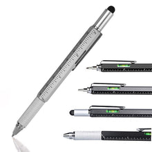Load image into Gallery viewer, 7 In 1 Multifunctional Pen Ballpoint Pen Ruler Screwdriver Spirit Level Portable Tool Engineer Student Office Stationery Gift