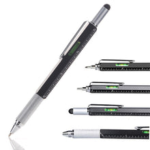 Load image into Gallery viewer, 7 In 1 Multifunctional Pen Ballpoint Pen Ruler Screwdriver Spirit Level Portable Tool Engineer Student Office Stationery Gift