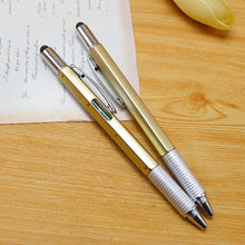 Load image into Gallery viewer, 7 In 1 Multifunctional Pen Ballpoint Pen Ruler Screwdriver Spirit Level Portable Tool Engineer Student Office Stationery Gift