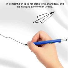 Load image into Gallery viewer, 7 In 1 Multifunctional Pen Ballpoint Pen Ruler Screwdriver Spirit Level Portable Tool Engineer Student Office Stationery Gift