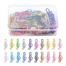Load image into Gallery viewer, 10/20/50Pcs Metal Cartoon Paper Clips Musical Note Colorful Bookmark Irregular Paper Pins Clamp School Office Stationery Supplies