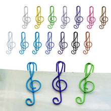 Load image into Gallery viewer, 10/20/50Pcs Metal Cartoon Paper Clips Musical Note Colorful Bookmark Irregular Paper Pins Clamp School Office Stationery Supplies