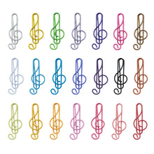 Load image into Gallery viewer, 10/20/50Pcs Metal Cartoon Paper Clips Musical Note Colorful Bookmark Irregular Paper Pins Clamp School Office Stationery Supplies