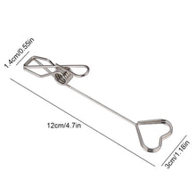 Load image into Gallery viewer, Metal Heart Shape Place Card Holder Photo Clip Stand Desktop Memo Clip Wedding Party Table Name Sign Decoration Supplies