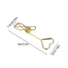 Load image into Gallery viewer, Metal Heart Shape Place Card Holder Photo Clip Stand Desktop Memo Clip Wedding Party Table Name Sign Decoration Supplies