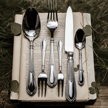 Load image into Gallery viewer, Retro Noble Manor Stainless Steel Cutlery Set Tableware Steak Dessert Fork Spoon For Home Hotel Restaurant Fine Dining