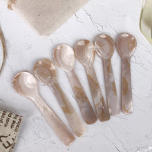 Load image into Gallery viewer, 7/9/11/12/13cm Natural Shell Ice Spoon Coffee Cream Caviar Stirring Teaspoon Dessert Spoon Kitchen Supplies Craft Tool