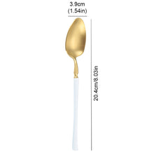Load image into Gallery viewer, Luxury Western Stainless Steel Dinnerware Set Fork Spoon Tea Dessert Spoon Kitchen Supplies Cutlery Flatware Tableware