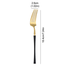 Load image into Gallery viewer, Luxury Western Stainless Steel Dinnerware Set Fork Spoon Tea Dessert Spoon Kitchen Supplies Cutlery Flatware Tableware