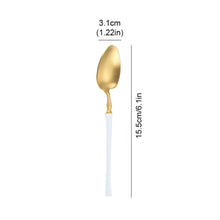 Load image into Gallery viewer, Luxury Western Stainless Steel Dinnerware Set Fork Spoon Tea Dessert Spoon Kitchen Supplies Cutlery Flatware Tableware
