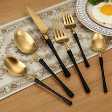 Load image into Gallery viewer, Luxury Western Stainless Steel Dinnerware Set Fork Spoon Tea Dessert Spoon Kitchen Supplies Cutlery Flatware Tableware
