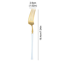 Load image into Gallery viewer, Luxury Western Stainless Steel Dinnerware Set Fork Spoon Tea Dessert Spoon Kitchen Supplies Cutlery Flatware Tableware
