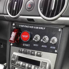 Load image into Gallery viewer, Car Modification Accessories LED Toggle Switch 12V LED Ignition Switch Panel Carbon Fiber for Racing Car Engine Start Push Button