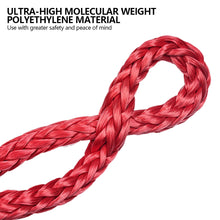 Load image into Gallery viewer, 41000lbs Heavy Duty Car Offroad 4X4 Soft Shackle Synthetic Winch Rope Tow Shackle Strap with Protective Sleeve for Truck Vehicle SUV