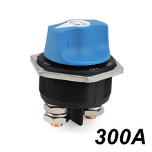 Load image into Gallery viewer, RV Car Battery Rally Switch Kit 50 100 200 300A Blue Battery Disconnector Isolator Cut Off Switch For RV Race Motorcycle Truck Boat