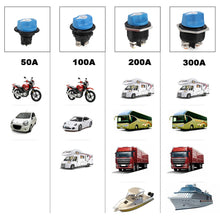 Load image into Gallery viewer, RV Car Battery Rally Switch Kit 50 100 200 300A Blue Battery Disconnector Isolator Cut Off Switch For RV Race Motorcycle Truck Boat