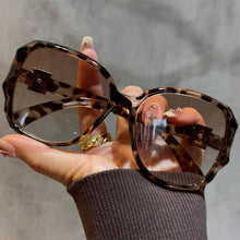 Load image into Gallery viewer, Leopard Print Patchwork Large Frame Glasses Reading Glasses Gradient Tea Lens Multifunctional Fashion Eyewear