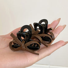 Load image into Gallery viewer, Vintage Leather Bow Small Shark Hair Claw Clip Sweet Ponytail Hair Accessories For Women Girls