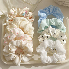 Load image into Gallery viewer, Polka Dot Large Scrunchies Elegant Hair Rope Hair Tie Band Ponytail Holder Daily Women Hair Accessories Headwear