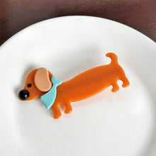 Load image into Gallery viewer, Colorful Cute Dachshund Puppy Hair Clips Sweet Fashion Hair Accessories For Women Girls Birthday Gift