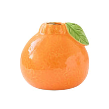 Load image into Gallery viewer, Orange Persimmon Shaped Ceramic Vase Flower Arrangement Vase Hydroponic Tabletop Decoration For Home Room Office Oranment