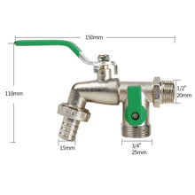 Load image into Gallery viewer, Zinc Alloy Brass Ball Water Faucet Gardening Tools Internal External Thread Lever Handle Water Supply Valve