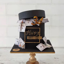 Load image into Gallery viewer, Golden Pink Acrylic Happy Birthday Cake Topper Side Cake Flag For Party Baking Cake Dessert Decoration Supplies