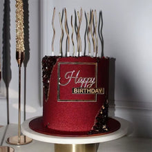 Load image into Gallery viewer, Golden Pink Acrylic Happy Birthday Cake Topper Side Cake Flag For Party Baking Cake Dessert Decoration Supplies