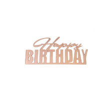 Load image into Gallery viewer, Gold Acrylic Butterfly Happy Birthday Cake Topper Set DIY Baking Decoration For Birthday Party Dessert Decoration Supplies