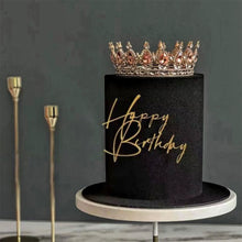 Load image into Gallery viewer, Gold Acrylic Butterfly Happy Birthday Cake Topper Set DIY Baking Decoration For Birthday Party Dessert Decoration Supplies