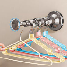 Load image into Gallery viewer, 1/2Pcs Retractable Clothes Hanger Suction Cup No Drill Hanger Storage Rack Retractable Adjustable Wall Mount Organizer For Home Balcony Office