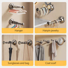 Load image into Gallery viewer, 1/2Pcs Retractable Clothes Hanger Suction Cup No Drill Hanger Storage Rack Retractable Adjustable Wall Mount Organizer For Home Balcony Office