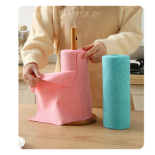Load image into Gallery viewer, 20 Sheets/Roll Double Sided Microfiber Dishcloth Tear Off Dishcloth Absorbent Non Stick Oil Kitchen Cleaning Towel