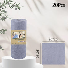 Load image into Gallery viewer, 20 Sheets/Roll Double Sided Microfiber Dishcloth Tear Off Dishcloth Absorbent Non Stick Oil Kitchen Cleaning Towel