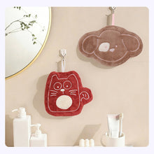 Load image into Gallery viewer, Cartoon Animals Shaped hand towel Coral Velvet Microfiber Hanging Towel Absorbent Quick Dry Cleaning Towel For Kitchen Household Cleaning